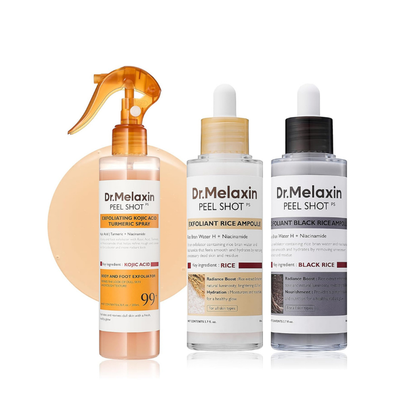 Dr.Melaxin Peel Shot Glow Set – Turmeric Spray & Rice Ampoule Duo