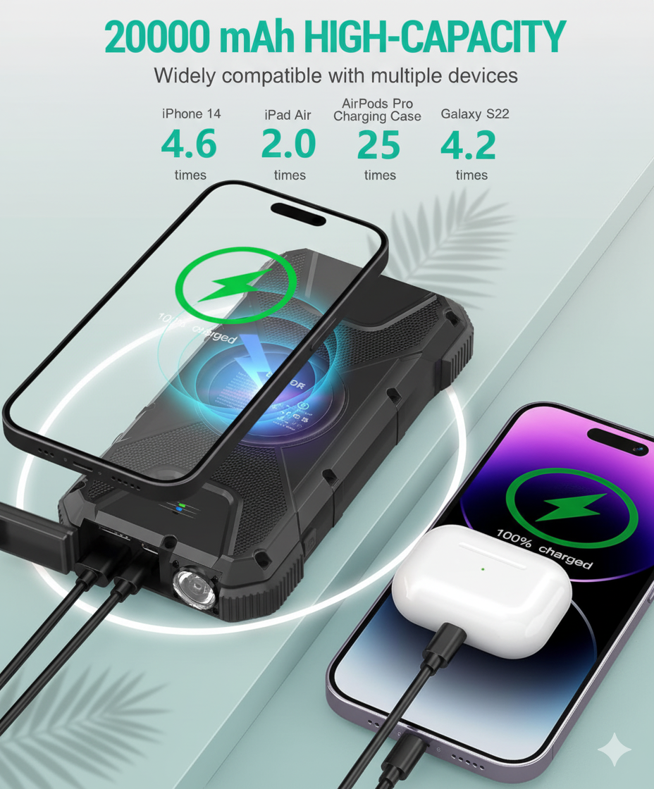 SolarPower Pro™ 20,000mAh Charger